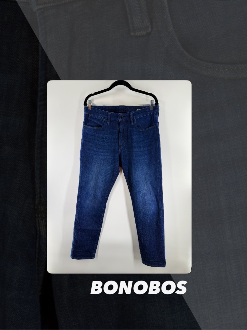 EUC Bonobos Dark Blue Slim Premium 4-Way Stretch Jeans